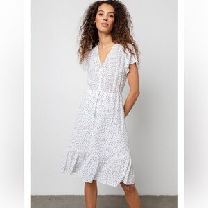 Rails 'Kiki' Dress in WHITE WISTERIA L Floral Feminine Delicate Vacation Coastal